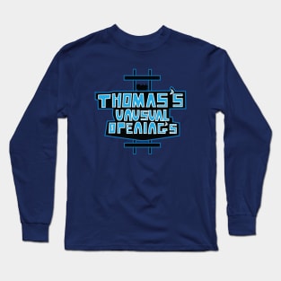 Thomas Unusual Openings Logo - Blue Variant Long Sleeve T-Shirt